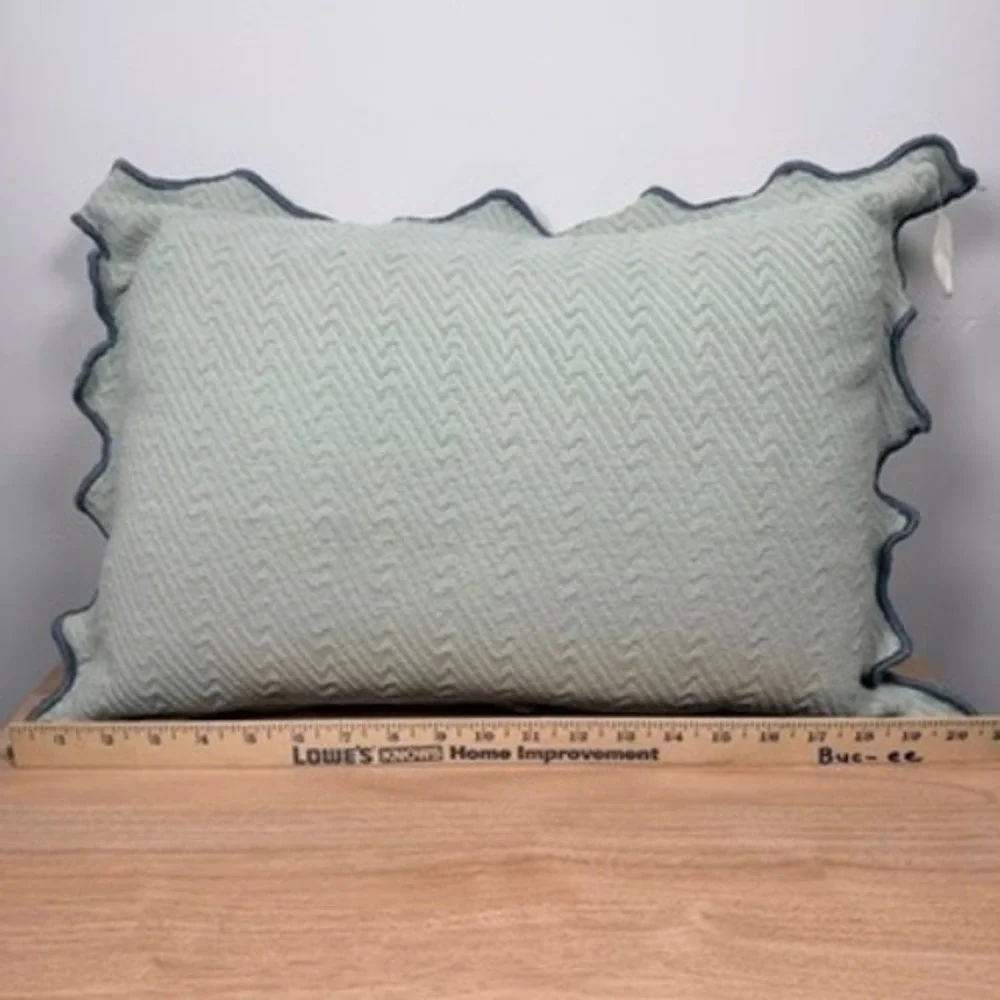 Threshold x Studio McGee Textured Herringbone Lumbar Pillow Sage Mirage 14x20